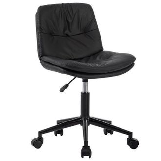 OEM Silla De Oficina - Sevencomfort - Giratoria - Ajustable En Altura - Cuero Microfibra - Carga M&aacute;xima 115kg - Negro