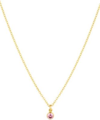 Set & Stones Birthstone Charm Pendant Necklace in Gold/october at Nordstrom
