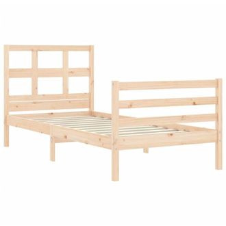 vidaXL Bed Frame without Mattress Single Solid Wood vidaXL