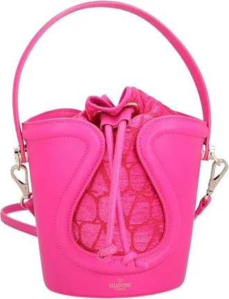 Valentino Pink Canvas Le Cinqui&eacute;me Bucket Bag, Never Carried (Authentic Pre- Loved)