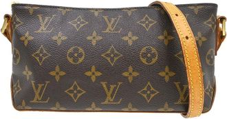 Louis Vuitton Trotteur Monogram Canvas Brown Canvas Handbag (Pre-Owned)