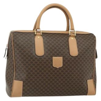 Celine Pre-owned Handbags, female, Brown, Size: ONE SIZE Pre-owned Vintage Boston Bag