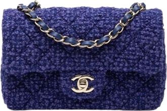 Chanel Borsa a tracolla Pre-owned in tweed - - Pre-owned - Donna - Blu - ONE SIZE