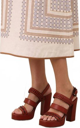 Zimmermann Womens Alchemy Leather Platform Sandals In Brown