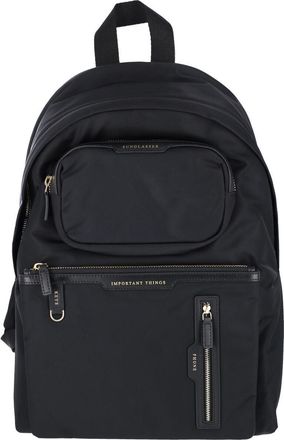 Anya Hindmarch Black Luxury Multi-Pocket Nylon Travel Backpack