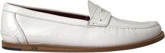 Dolce & Gabbana Mocassini Classici in Pelle - - Shoes - Uomo - Bianco - 41 EU