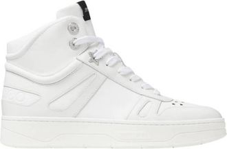 Jimmy Choo London Hawaii High Top Leather Sneakers, Brand Size 34 ( US Size 4 )