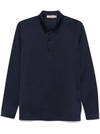 Canali lightweight-jersey polo shirt - Blue