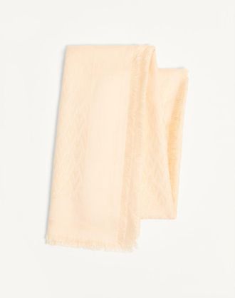 Valentino Garavani Scialle Toute La V In Lana E Seta Donna BURRO UNI