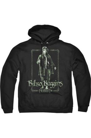 Gildan The Hobbit Bilbo Stare Adult Pull Over Hoodie / Hooded Sweatshirt