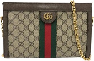 Gucci Pre-owned Fabric gucci-bags - Dames - Vintage Schoudertas - Bruin - ONE Size - Vintage