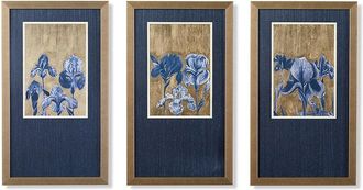 Frontgate Blue Iris Giclee Wall Art - Set of Three - Frontgate