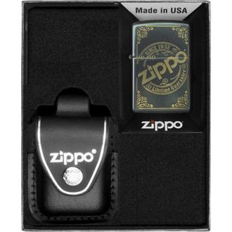 OEM Encendedor Zippo Con Logotipo Iridiscente Grabado A L&aacute;ser, Set De Regalo N.&ordm; 3