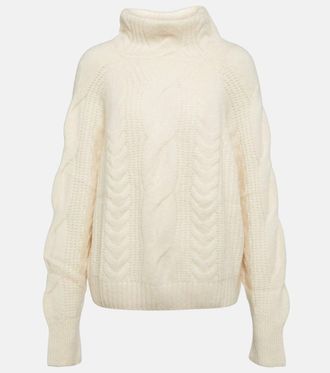 Jardin Des Orangers Cable-knit cashmere turtleneck sweater