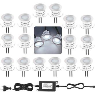 OEM Kit De Iluminaci&oacute;n Led Empotrable, 4000k Blanco Natural 12v Impermeable Ip67, Para Escaleras, Piscinas, Jard&iacute;n, Patio Y Paisajismo, Interior Y Exterio