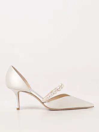 Jimmy Choo London Pump Jimmy Choo in raso con perle sintetiche