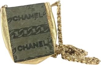 Chanel Pre-owned Leather chanel-bags - Dames - Vintage Schoudertas - Groen - ONE Size - Vintage