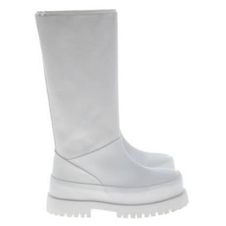 Ferragamo Fazio Leather Combat Boots, Size 9 E