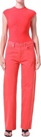 A Gold E Arc Wide Leg Jean In Carnival