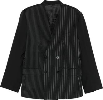 Ernest W. Baker Blazer doppiopetto gessato - Nero
