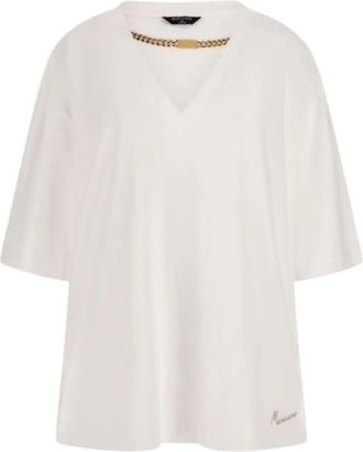 Marciano Chrissy VN met Ketting - Dames - T-shirts - Wit - L - Katoen - Tops