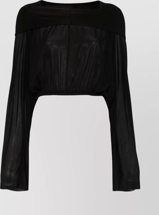 Rick Owens cropped hooded tunic top