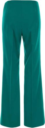 Fendi Womens Grain Trousers Green Virgin Wool