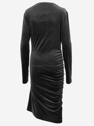 DON'T @ ME Draped Jersey Dress - Black