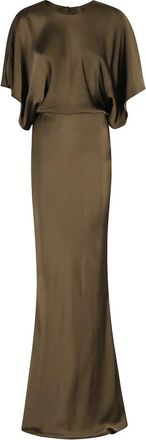 Norma Kamali Dames, Jurken, Groen, Maat: S Satijn