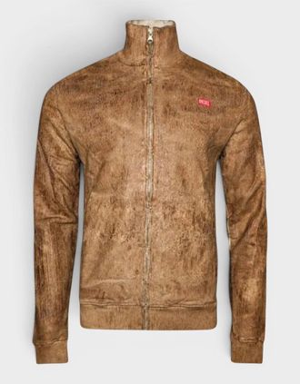 Diesel Mens S-Nyce Logo Patch Bomber Jacket - Brown - Size: 38/Regular