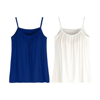 Generic Plus Size Vest Tops with Built in Bra for Women UK Cotton Camisole Tank Tops with Built in Bras 2025 Summer Casual Loose Fit Tunic Cami Spaghetti Stra