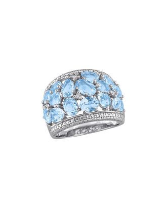 Rina Limor Silver 5.57 ct. tw. Diamond & Topaz Ring