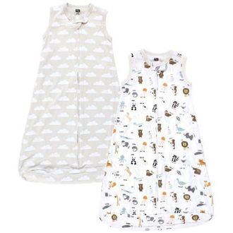 Hudson Baby Interlock Cotton Sleeveless Sleep Sack in Alphabet Animals at Nordstrom