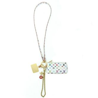 Louis Vuitton Multi-Color White Monogram Canvas Leather Pouch (Pre-Owned)