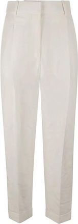 Alexander McQueen Cady Broek - Dames - Straight fit broeken - Wit - M - Broeken