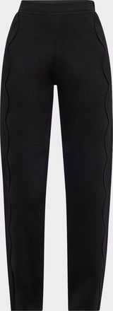 Ulla Johnson Asher Scalloped Straight-Leg Pants