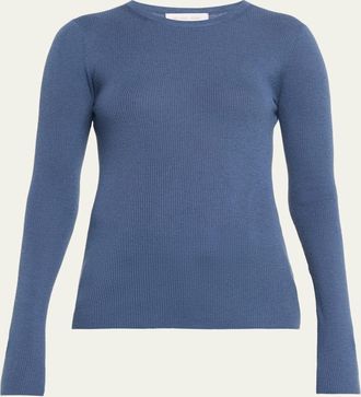 Michael Kors Hutton Ribbed Crewneck Cashmere Pullover