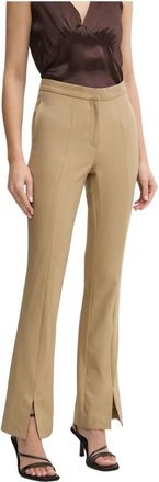 2nd Day Sandras Wijde Broek - Dames - Wijde Broeken - Beige - L - Broeken
