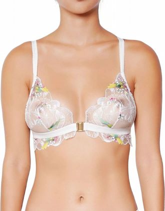 Huit Winter Romance Bralette In Floral White