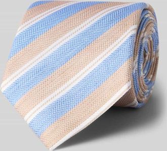 Joop Krawatte aus Seide-Leinen-Mix im Allover-Look (8 cm) in Hellblau, Gr&ouml;&szlig;e 1