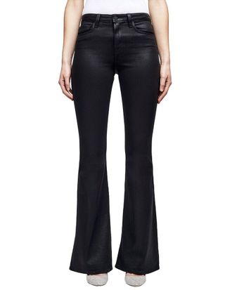 L'agence Lagence Bell High-Rise Flare Jean Noir Coated Jean