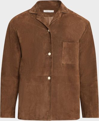The Row Janine Suede Shirt Jacket