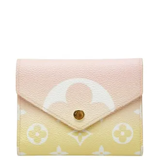 Louis Vuitton Monogram Pink Rose Clair Pvc Leather Wallet (Tri-Fold) (Pre-Owned)