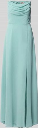 Vera Mont Abendkleid mit Wasserfall-Ausschnitt in Hellgruen, Gr&ouml;&szlig;e 36