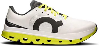On Mens Cloudflow 5 Sneakers In White/lime