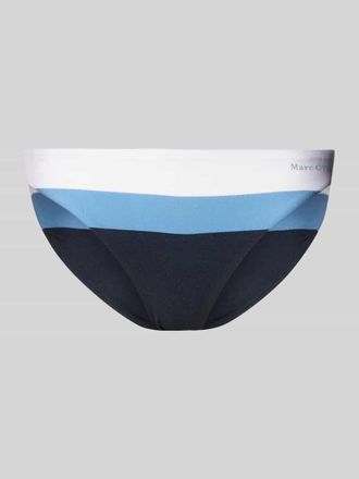 Marc O'Polo Bikini Slip mit Label Print in Dunkelblau, Gr&ouml;&szlig;e XL