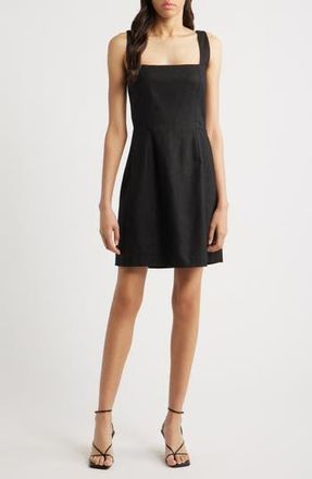 Charles Henry Sleeveless A-line Minidress in Black at Nordstrom Rack, Size Medium