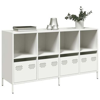 Berkfield Home Sideboard White 135x39x73.5 cm Cold-rolled Steel