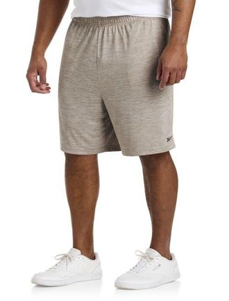 Reebok Performance Tech Heather Shorts in Grainy Grey Heather at Nordstrom, Size 2X Big