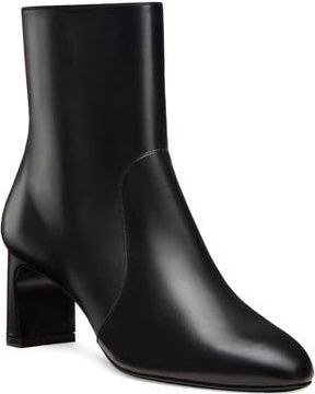 Stuart Weitzman Babette 60 Leather Bootie in Black Smooth Calf at Nordstrom Rack, Size 9.5